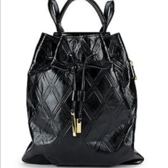Halston Heritage Drawstring Leather 